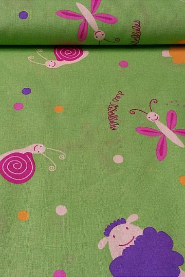 Tissu déco enfant en coton PAPILLONS