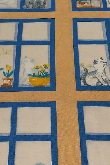 Tissu déco enfant Animaux dans la fenêtre II