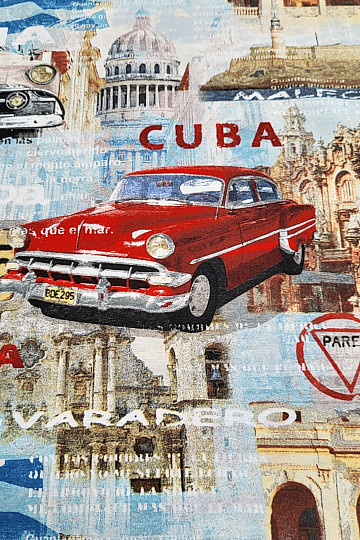tissu décoratif CUBA design rétro