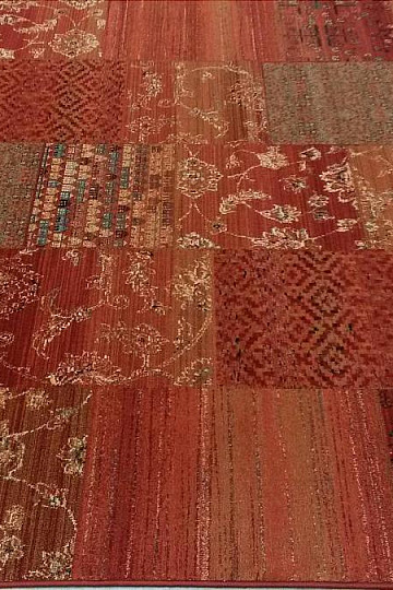 Tapis de luxe en laine ROYAL PATCHWORK rouge