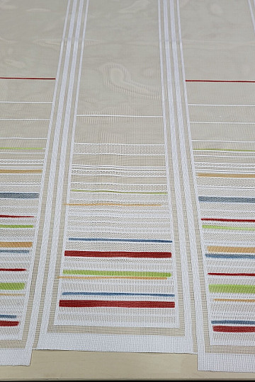 Rideau enfant sur vitrail - jacquard Rayures colorées