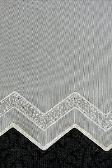 Rideau brodé moderne G blanc