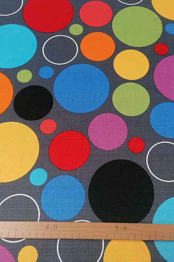 Tissu décoratif BORO cercles