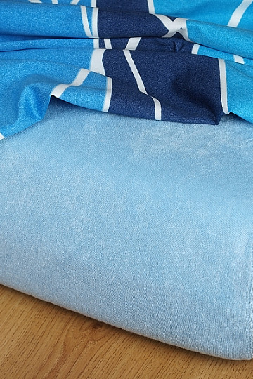 Drap éponge, couleur bleu clair