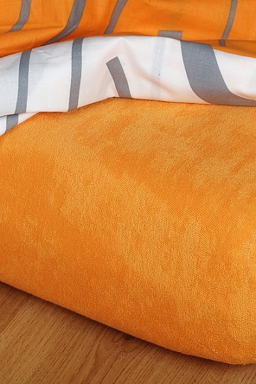 Drap de lit éponge orange