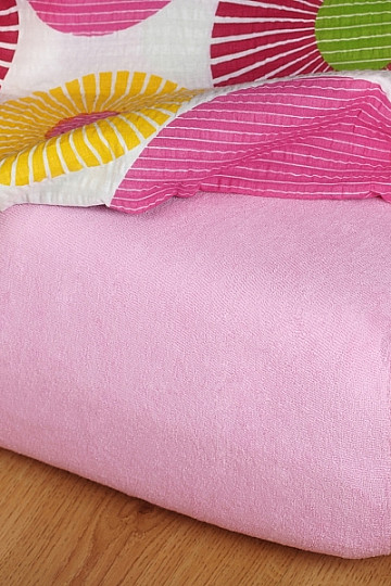 Drap éponge couleur vieux rose