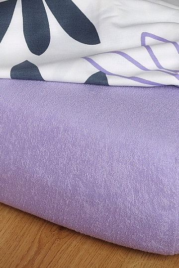 Drap de lit en éponge violet