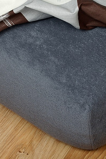 Drap éponge couleur gris foncé