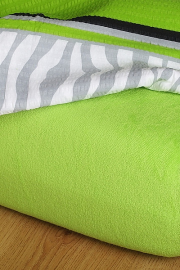 Drap de lit en éponge couleur kiwi