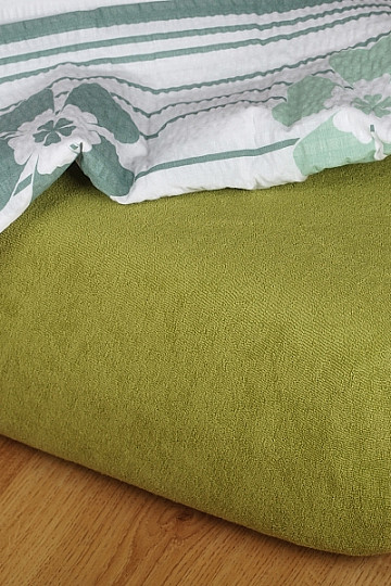 Drap éponge couleur olive