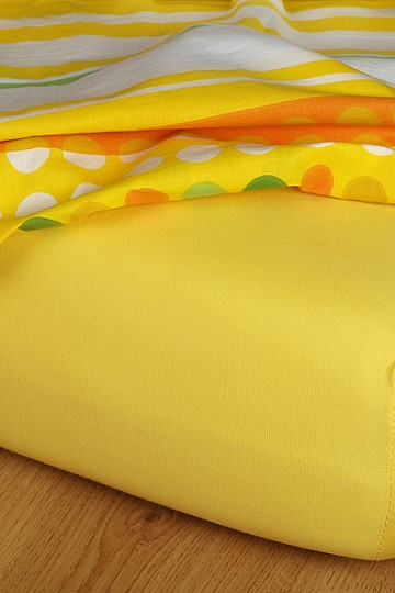 Drap de lit en jersey couleur jaune foncé