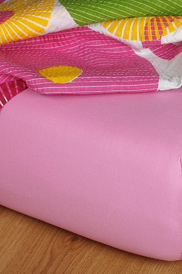 Drap de lit jersey couleur vieux rose