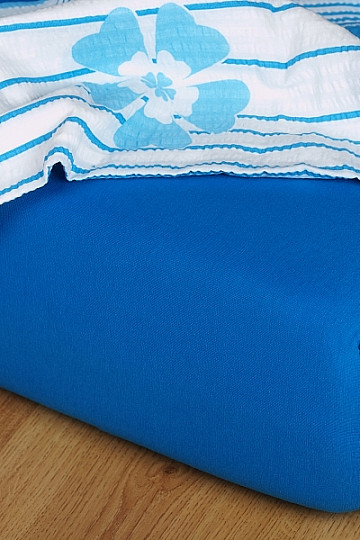 Drap de lit en jersey couleur bleu roi