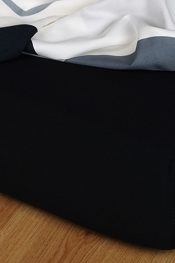 Drap de lit en jersey couleur noir