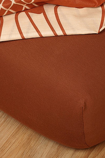 Drap de lit en jersey couleur nougat
