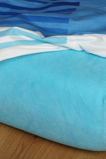 Drap jersey couleur turquoise