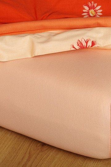 Drap jersey couleur abricot