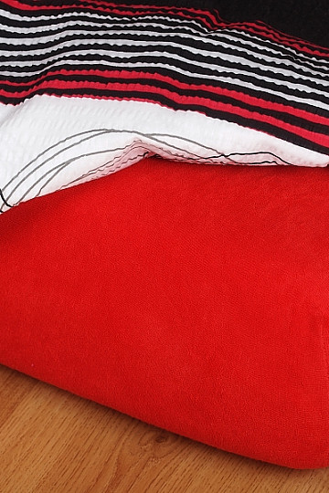 Drap de lit en jersey couleur rouge