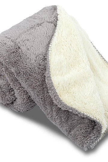 Couverture Mouton-mouton gris clair/crème