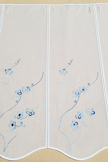 Rideau en vitrail BRODERIE BLEUE
