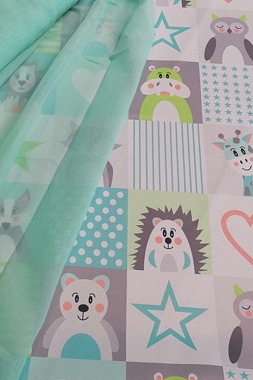 Tissu déco léger Kiba 64 turquoise