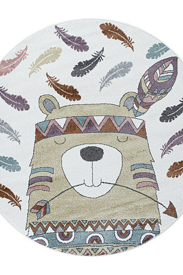 Tapis rond enfant FUNNY couleur indienne