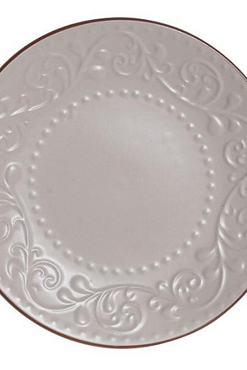 Assiette à dessert BEIGE RELIEF 21x2,5cm beige