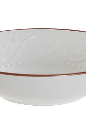 Assiette creuse BLANC RELIEF 20,5x5cm blanc