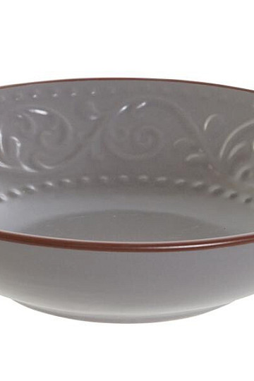 Assiette creuse GRIS RELIEF 20,5x5cm gris