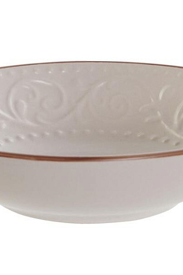 Assiette creuse BEIGE RELIEF 20,5x5cm beige