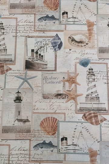 Tissu déco Carte postale Océan