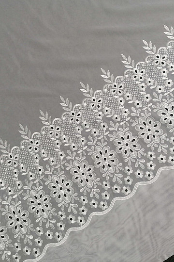 Rideau brodé luxe Mélanie blanc 17560