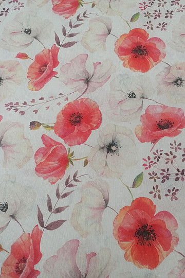 Tissu décoratif MABEL COQUELICOTS