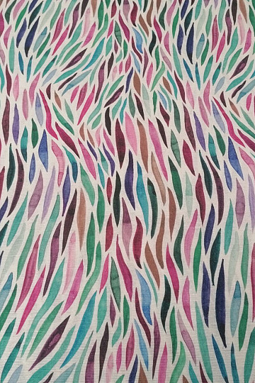 Tissu déco Izaro violet-turquoise