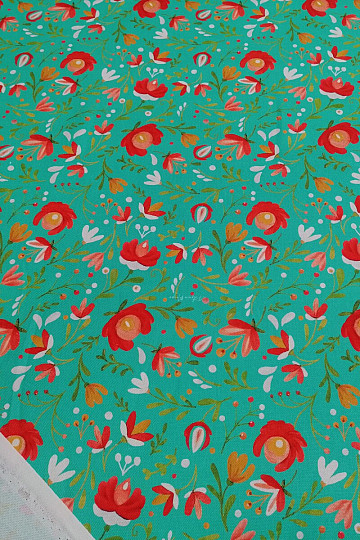 Tissu décoratif ANDALEA TURQUOISE