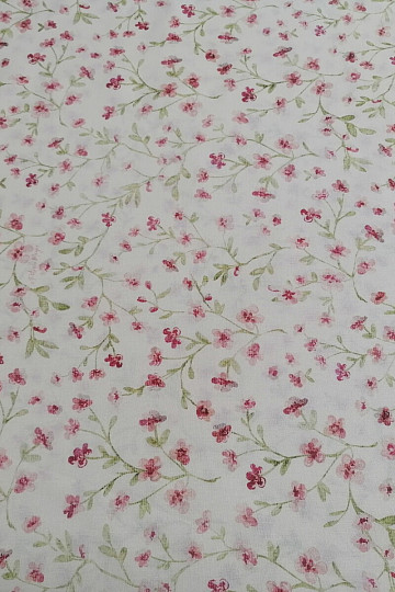 Tissu en coton rose mini sakura
