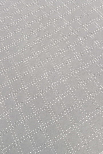 Rideau voilage carreaux blancs avec fil crème