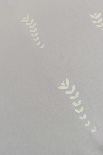 Rideau voilage blanc - feuilles vertes 12159