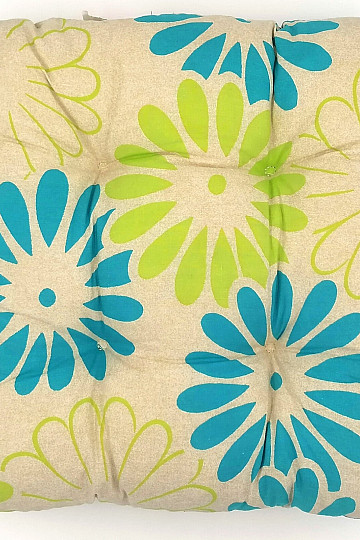 Canapé fleur bleu-vert