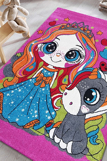 Tapis enfant MONDO PRINCESSE ET PONEY