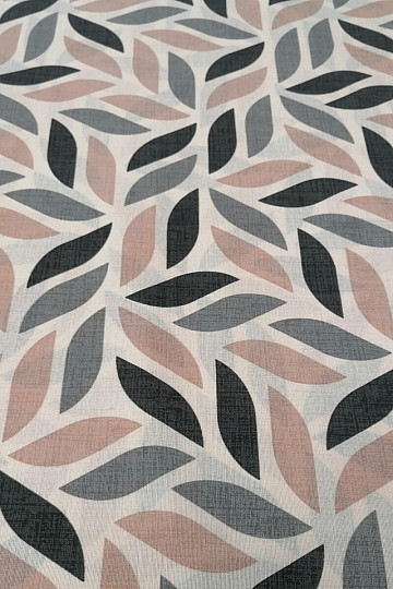 Tissu déco Coord feuilles gris