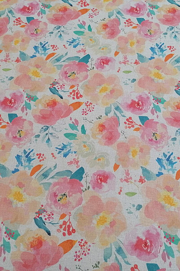 Tissu déco Fleurs pastel