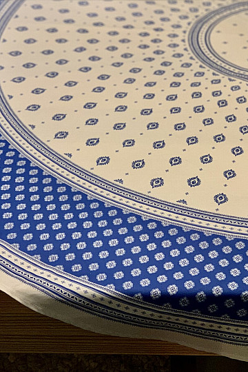 Nappe ronde - folklore bleu Ø 175 cm