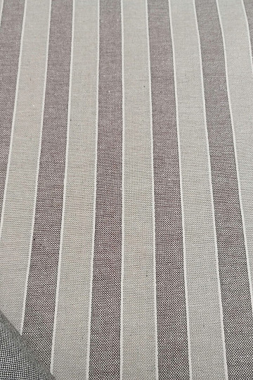 Tissu déco Trebol rayures - marron 2 cm 55