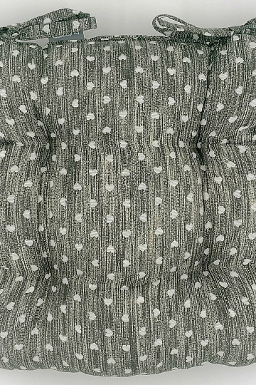 Coussins de chaise Srdíčko gris foncé