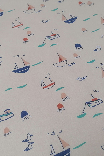 Tissu en coton Navires