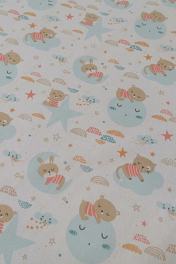 Tissu en coton Animaux endormis