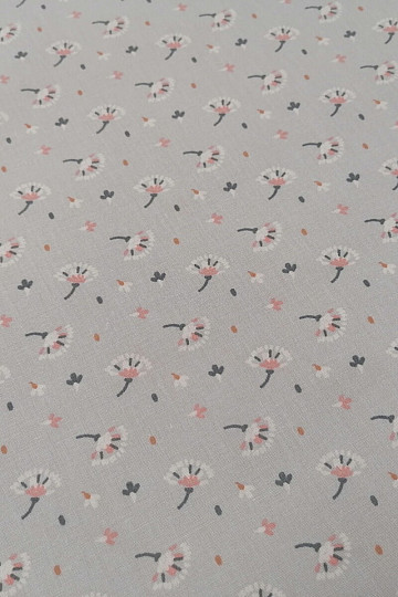 Tissu coton Galon gris