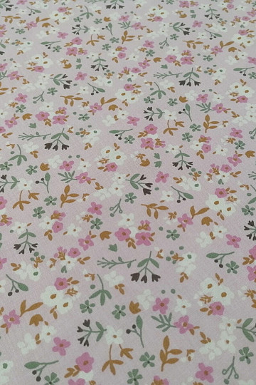 Tissu coton Zalia fleurs rose