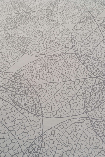 Tissu déco BLACK OUT Feuilles grises